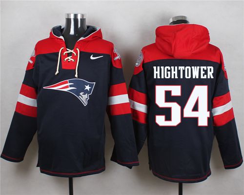 Nike Patriots #54 Dont'a Hightower Navy Blue Player Pullover NFL Hoodie